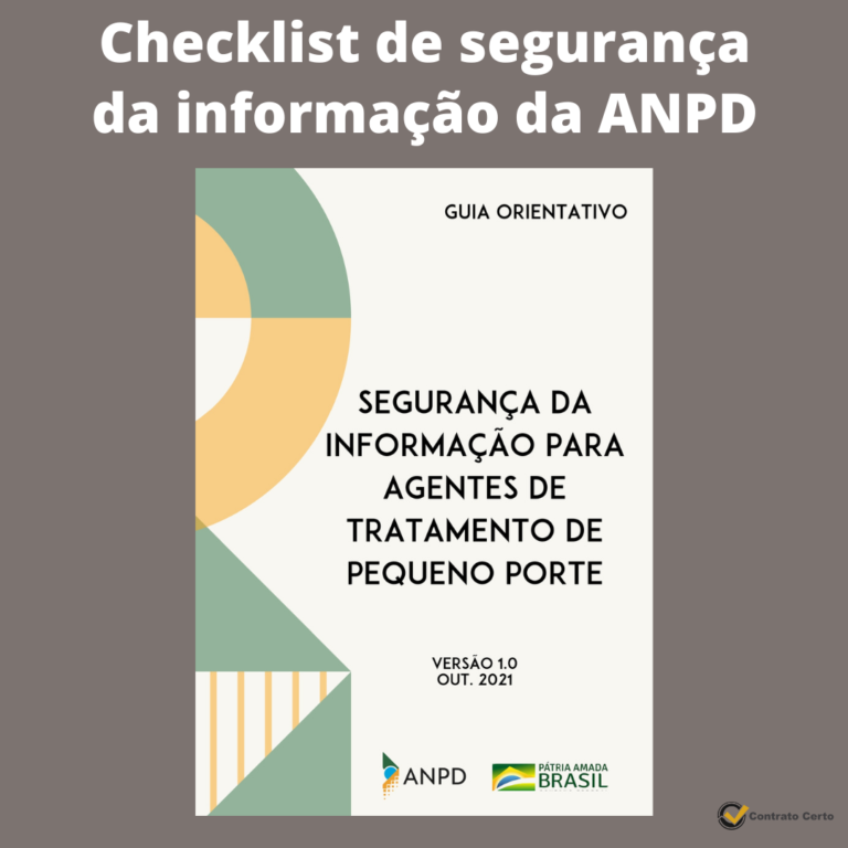 Checklist de segurança da informação da ANPD Contrato Certo