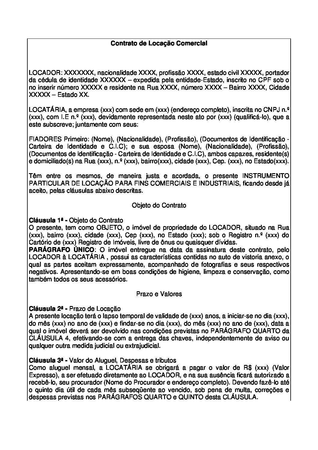 Topo 45 Imagem Modelo De Contrato De Locacao Residencial Vn 7052